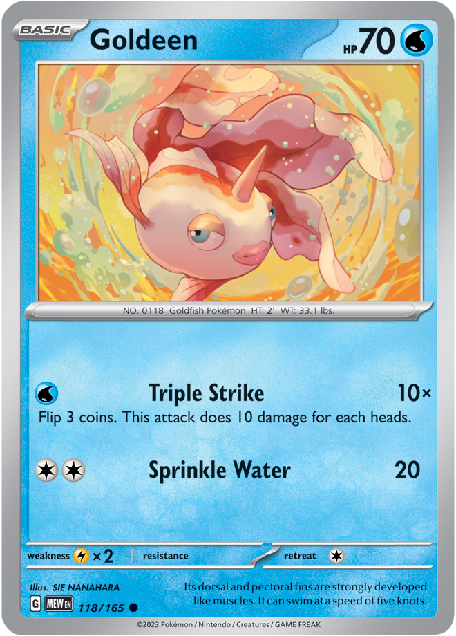 Goldeen - Scarlet &amp; Violet 151 118/165, Fini: Unlimited