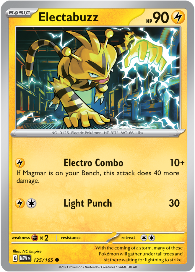Electabuzz - Scarlet &amp; Violet 151 125/165, Fini: Unlimited