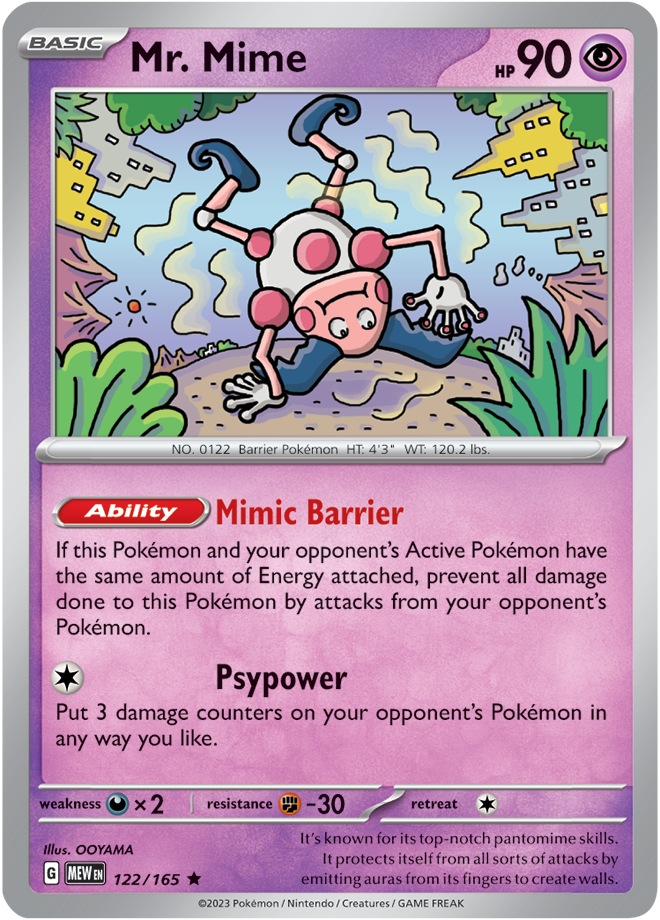 Mr. Mime - Scarlet &amp; Violet 151 122/165, Fini: Unlimited
