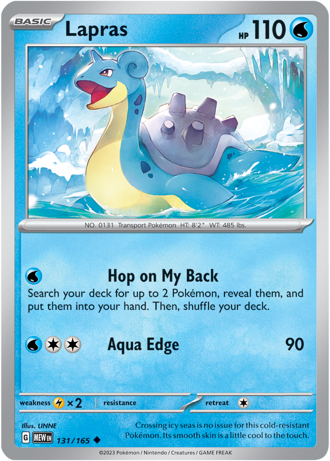 Lapras - Scarlet &amp; Violet 151 131/165, Fini: Unlimited