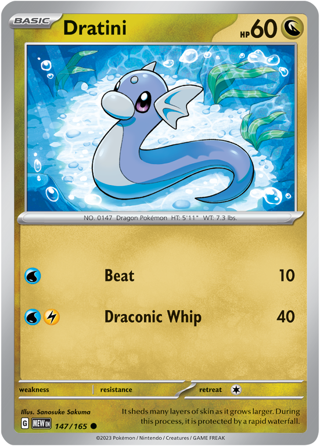 Dratini - Scarlet &amp; Violet 151 147/165, Fini: Unlimited