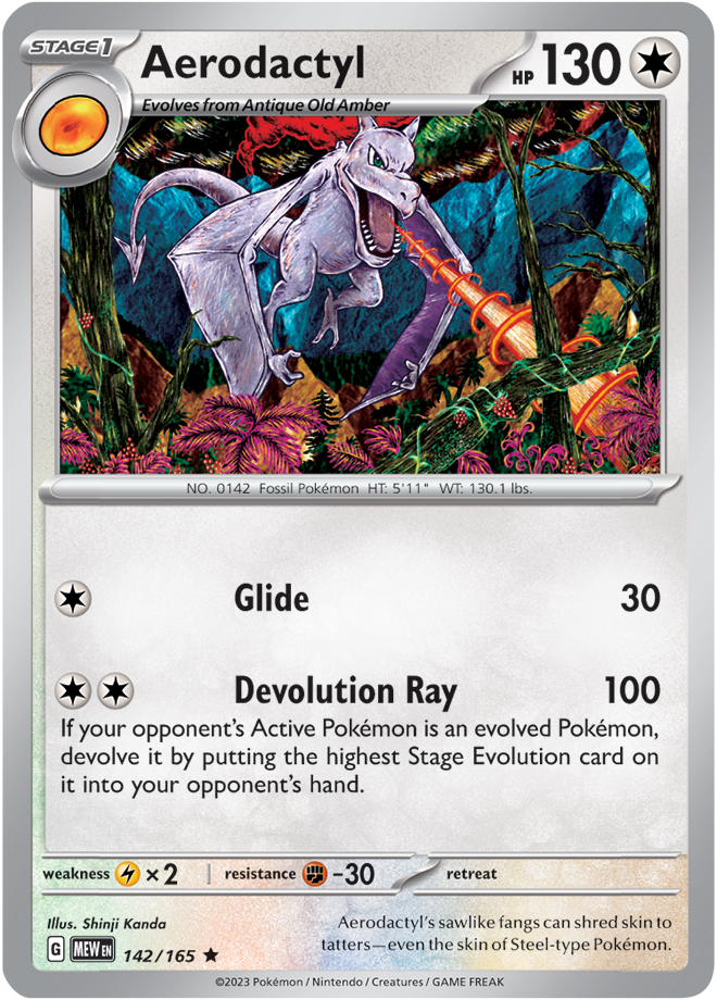 Aerodactyl - Scarlet &amp; Violet 151 142/165, Fini: Unlimited