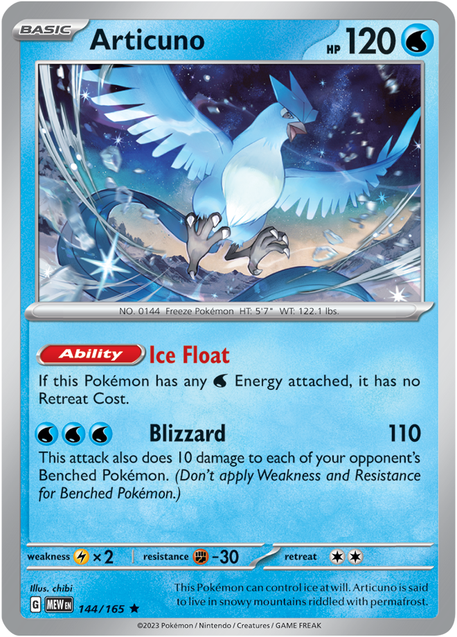 Articuno - Scarlet &amp; Violet 151 144/165, Fini: Unlimited