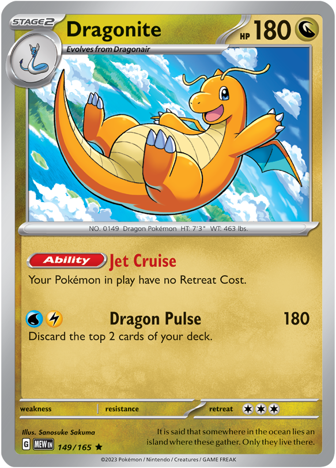 Dragonite - Scarlet &amp; Violet 151 149/165, Fini: Unlimited