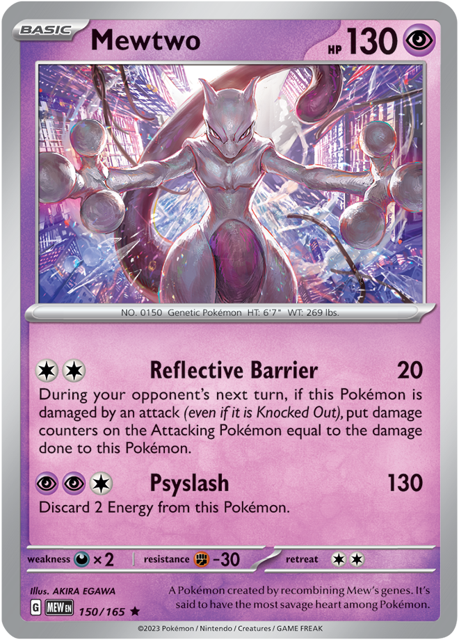 Mewtwo - Scarlet &amp; Violet 151 150/165, Fini: Unlimited