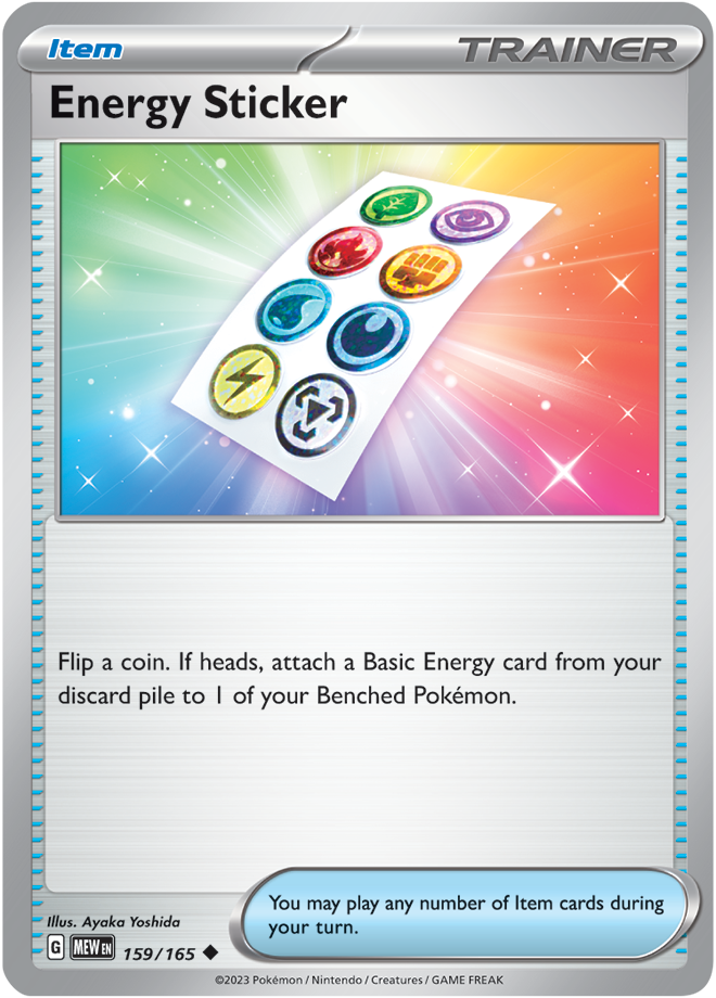 Energy sticker - Scarlet &amp; Violet 151 159/165, Fini: Unlimited