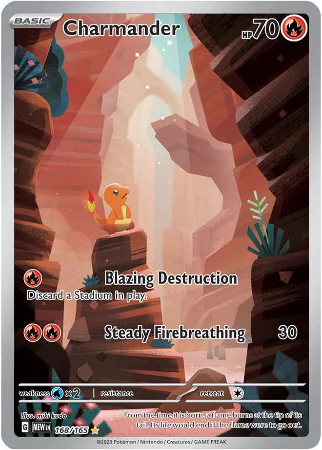 Charmander Full art - Scarlet &amp; Violet 151 168/165