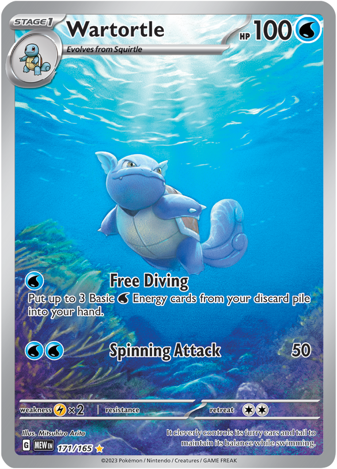 Wartortle Full art - Scarlet &amp; Violet 151 171/165
