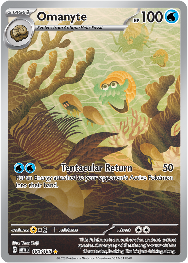 Omanyte Full art - Scarlet &amp; Violet 151 180/165