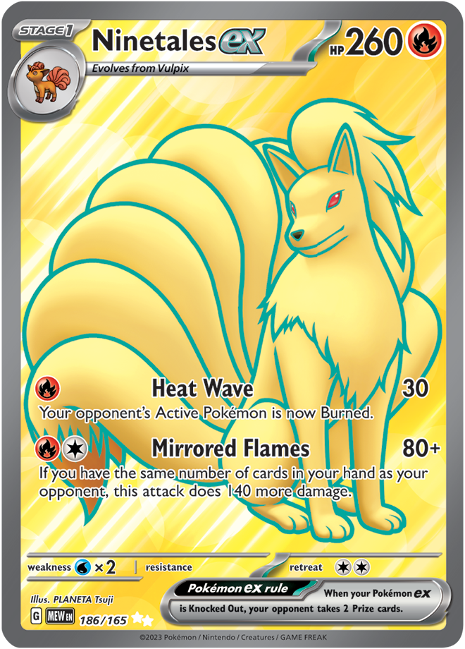 Ninetales EX Full art - Scarlet &amp; Violet 151 186/165