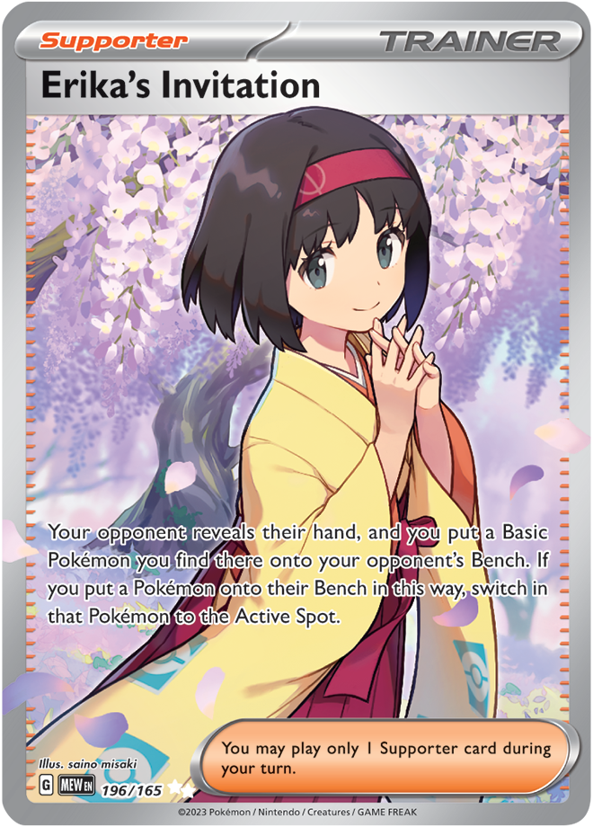 Erika&#39;s invitation Full art - Scarlet &amp; Violet 151 196/165