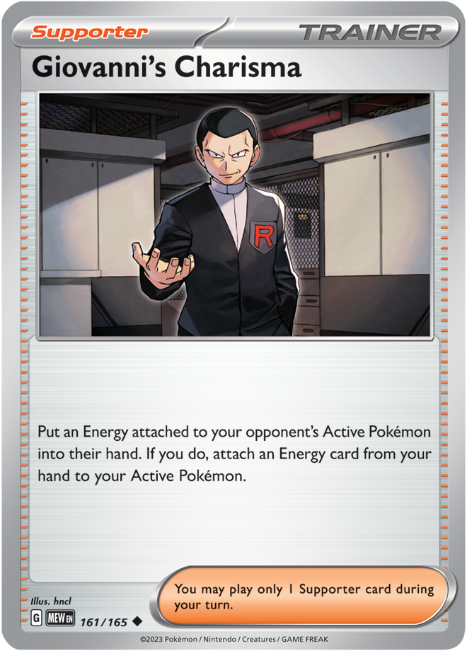 Giovanni&#39;s charisma - Scarlet &amp; Violet 151 161/165, Fini: Unlimited