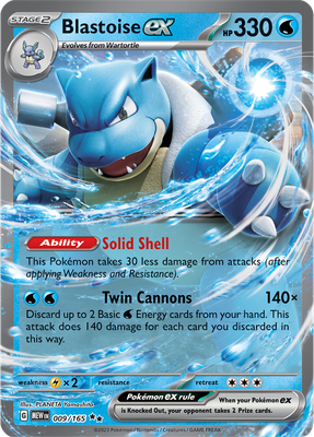 Blastoise EX - Scarlet &amp; Violet 151 009/165