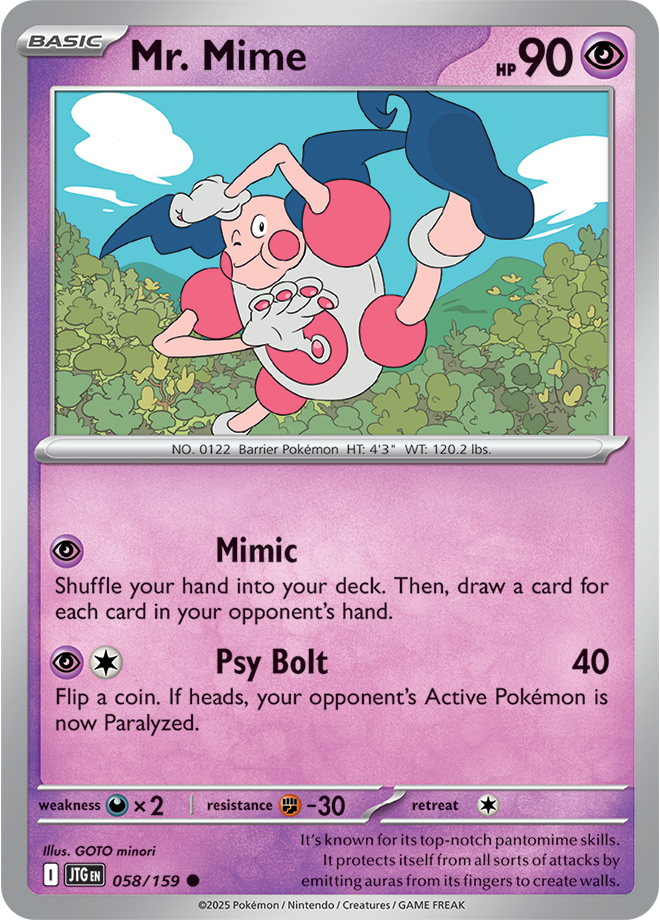 Mr. Mime - Scarlet &amp; Violet Journey together 058/159