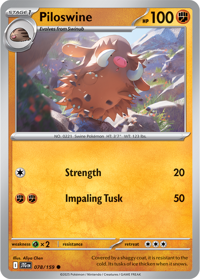 Piloswine - Scarlet &amp; Violet Journey together 078/159