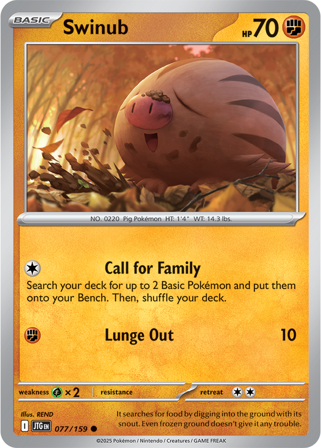 Swinub - Scarlet &amp; Violet Journey together 077/159
