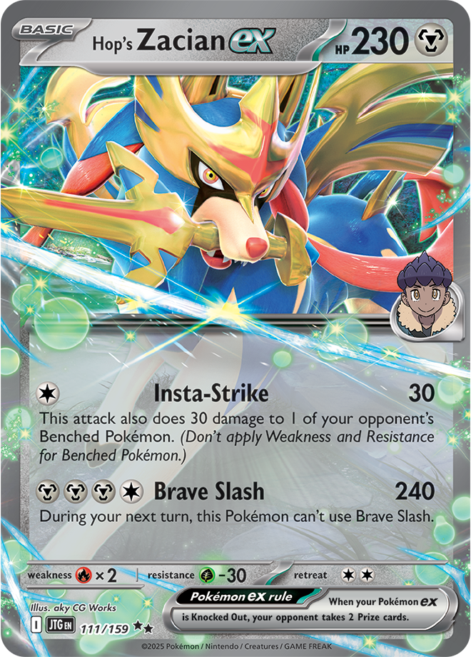 Hop&#39;s Zacian EX - Scarlet &amp; Violet Journey together 111/159