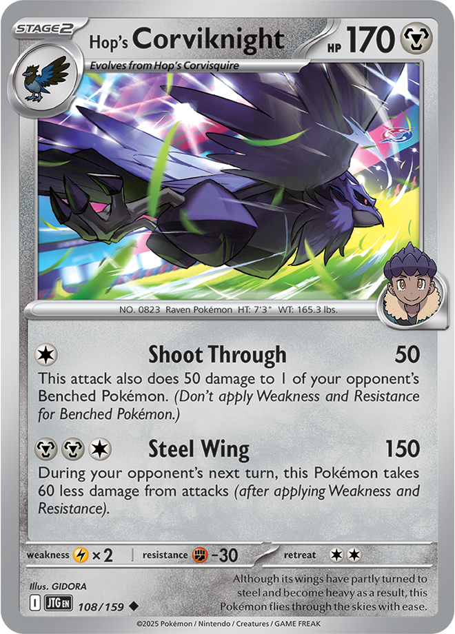 Hop&#39;s Corviknight - Scarlet &amp; Violet Journey together 108/159
