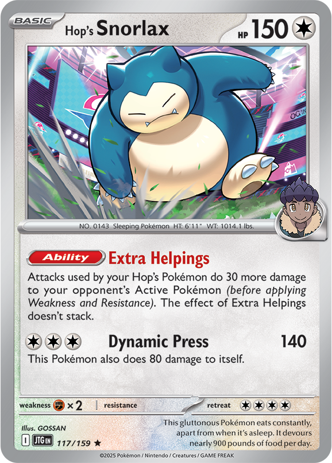 Hop&#39;s Snorlax - Scarlet &amp; Violet Journey together 117/159