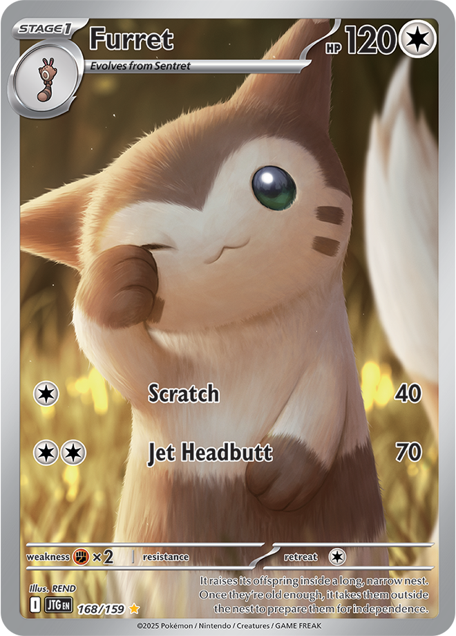 Furret Full art - Scarlet &amp; Violet Journey together 168/159