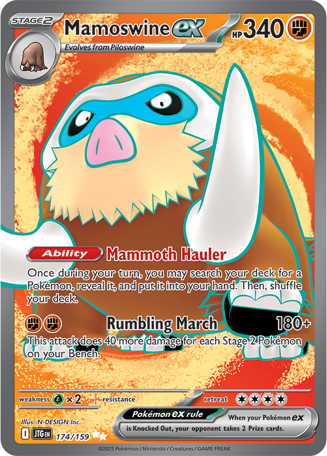 Mamoswine EX Full art - Scarlet &amp; Violet Journey together 174/159