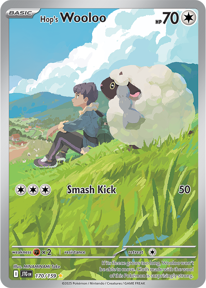 Hop&#39;s Wooloo Full art - Scarlet &amp; Violet Journey together 170/159