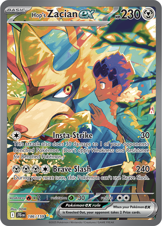 Hop&#39;s Dacian EX Full art - Scarlet &amp; Violet Journey together 186/159
