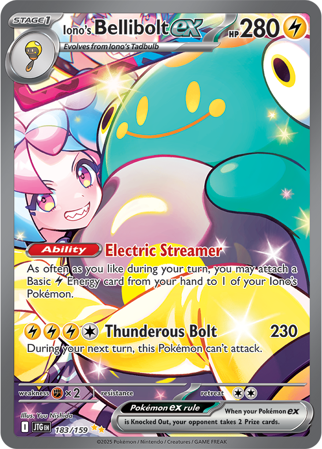 Iono&#39;s Bellibolt EX Full art - Scarlet &amp; Violet Journey together 183/159