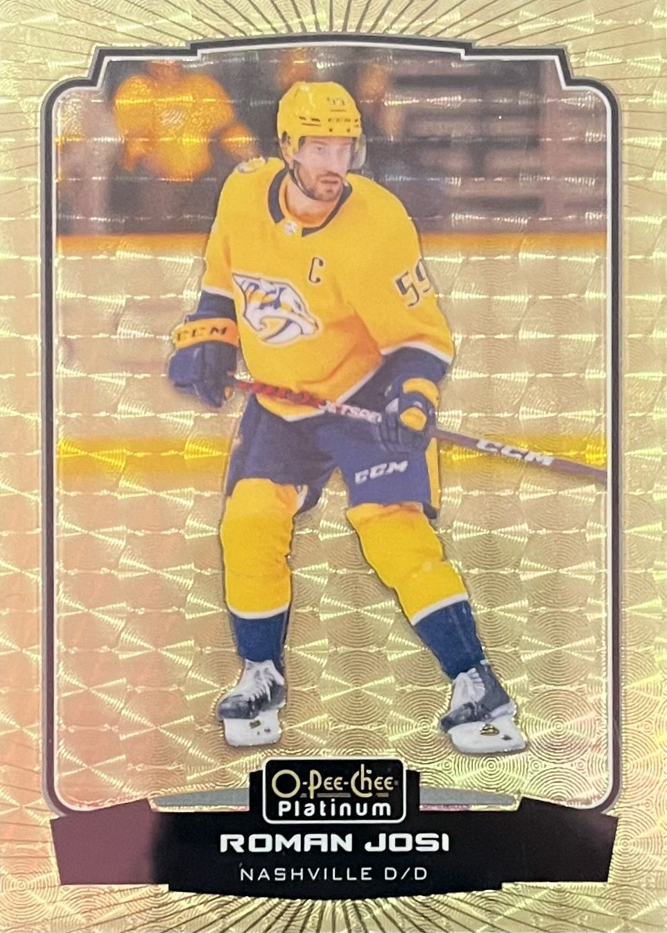 Roman Josi - 2022-23 O-Pee-Chee Platinum Golden treasures 1 of 1 #152