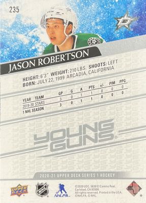 Jason Robertson - 2020-21 Upper deck Young guns #235