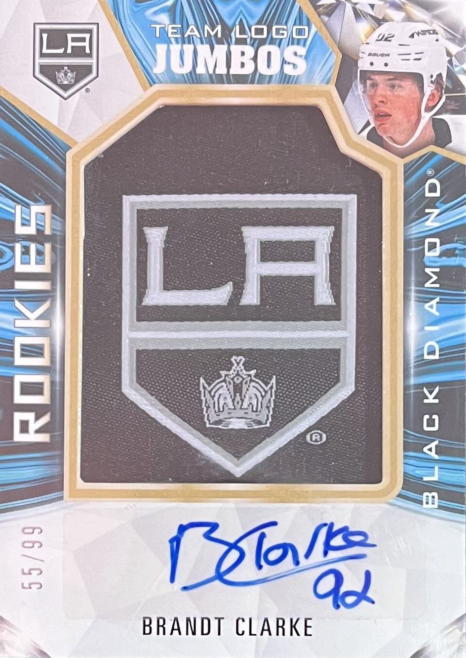 Brandt Clarke - 2022-23 Upper deck Black diamond Rookies team logo jumbos /99 RTL-BC