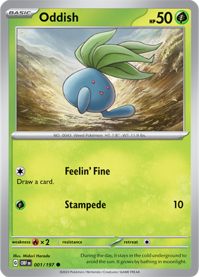 Oddish - Scarlet &amp; Violet Obsidian flames 001/197