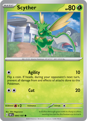 Scyther - Scarlet &amp; Violet Obsidian flames 004/197