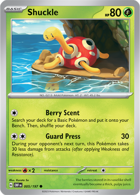Shuckle - Scarlet &amp; Violet Obsidian flames 005/197