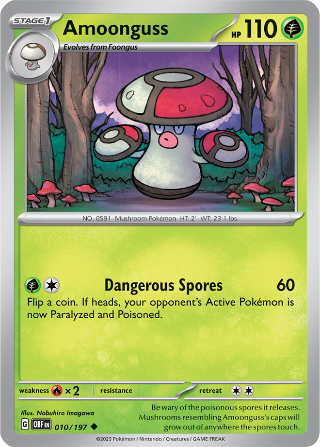 Amoonguss - Scarlet &amp; Violet Obsidian flames 010/197, Fini: Unlimited