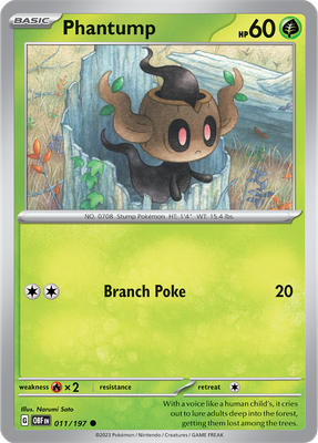 Phantump - Scarlet &amp; Violet Obsidian flames 011/197