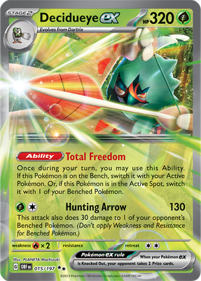 Decidueye EX - Scarlet &amp; Violet Obsidian flames 015/197