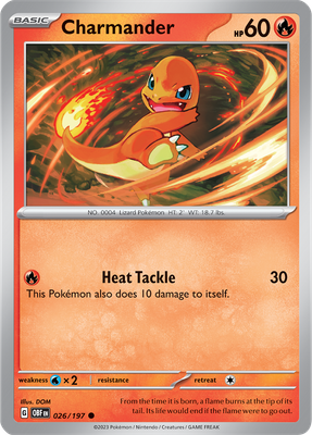 Charmander - Scarlet &amp; Violet Obsidian flames 026/197
