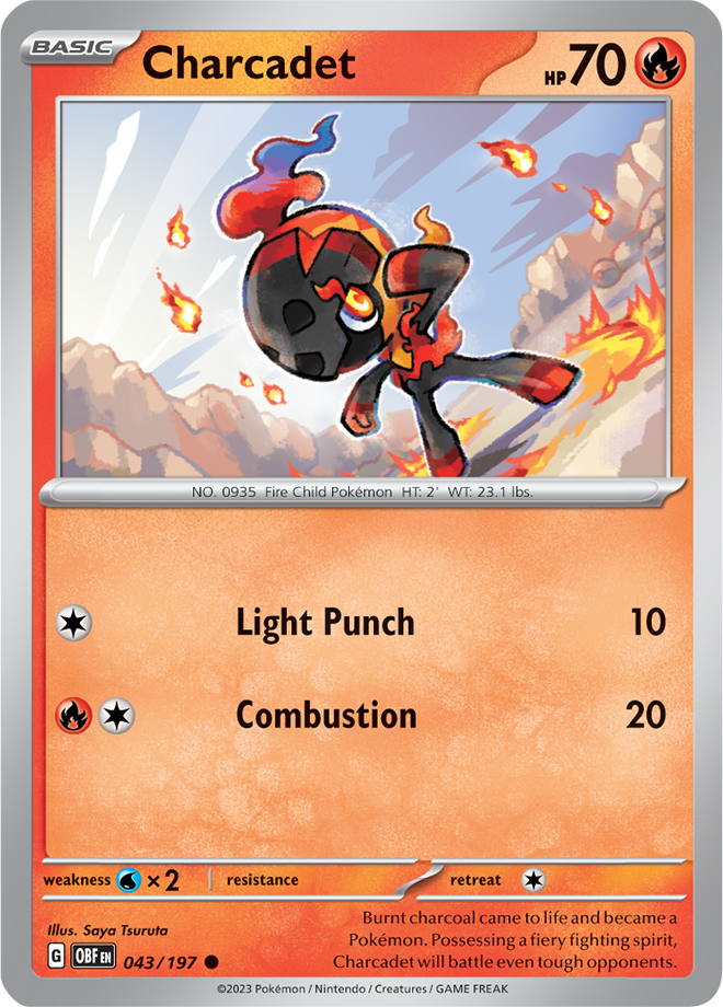 Charcadet - Scarlet &amp; Violet Obsidian flames 043/197, Fini: Unlimited