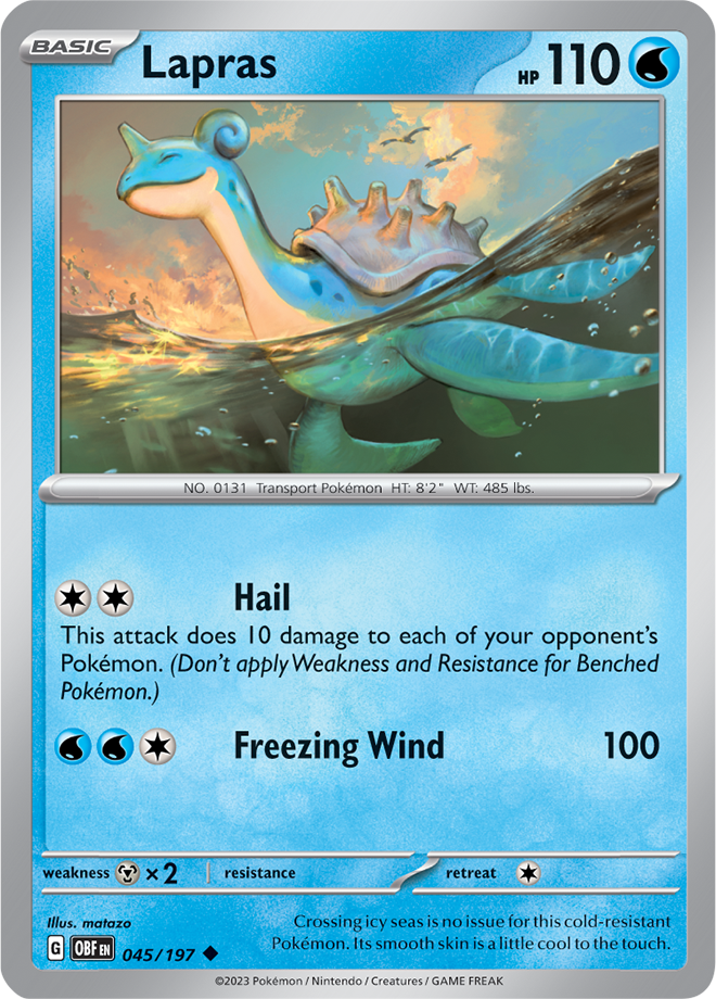 Lapras - Scarlet &amp; Violet Obsidian flames 045/197, Fini: Unlimited