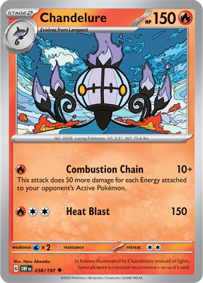 Chandelure - Scarlet &amp; Violet Obsidian flames 038/197