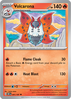 Volcarona - Scarlet &amp; Violet Obsidian flames 041/197