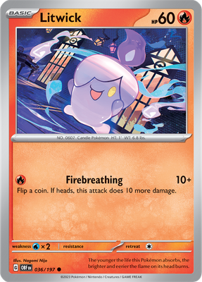 Litwick - Scarlet &amp; Violet Obsidian flames 036/197