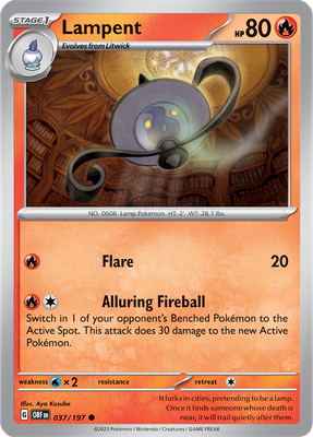 Lampent - Scarlet &amp; Violet Obsidian flames 037/197