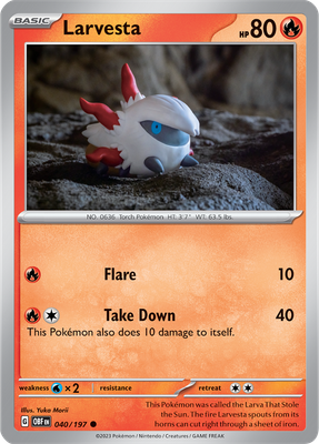 Larvesta - Scarlet &amp; Violet Obsidian flames 040/197
