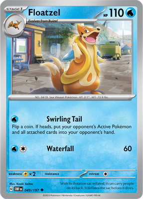Floatzel - Scarlet &amp; Violet Obsidian flames 049/197