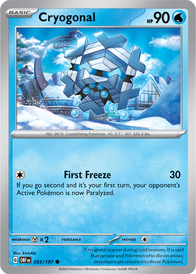 Cryogonal - Scarlet &amp; Violet Obsidian flames 055/197, Fini: Unlimited