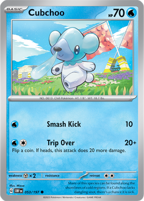 Cubchoo - Scarlet &amp; Violet Obsidian flames 053/197