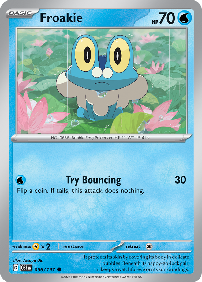 Froakie - Scarlet &amp; Violet Obsidian flames 056/197, Fini: Unlimited