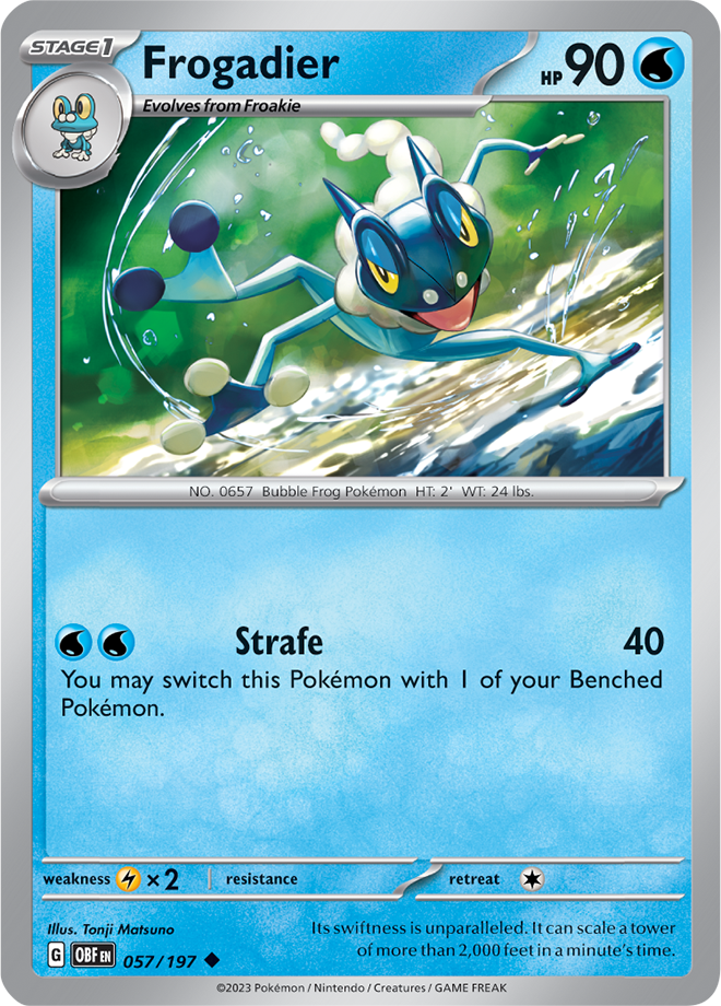 Frogadier - Scarlet &amp; Violet Obsidian flames 057/197, Fini: Unlimited